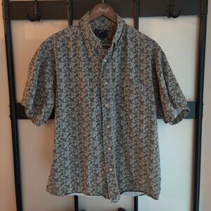 Vintage lookin printed cotton button up